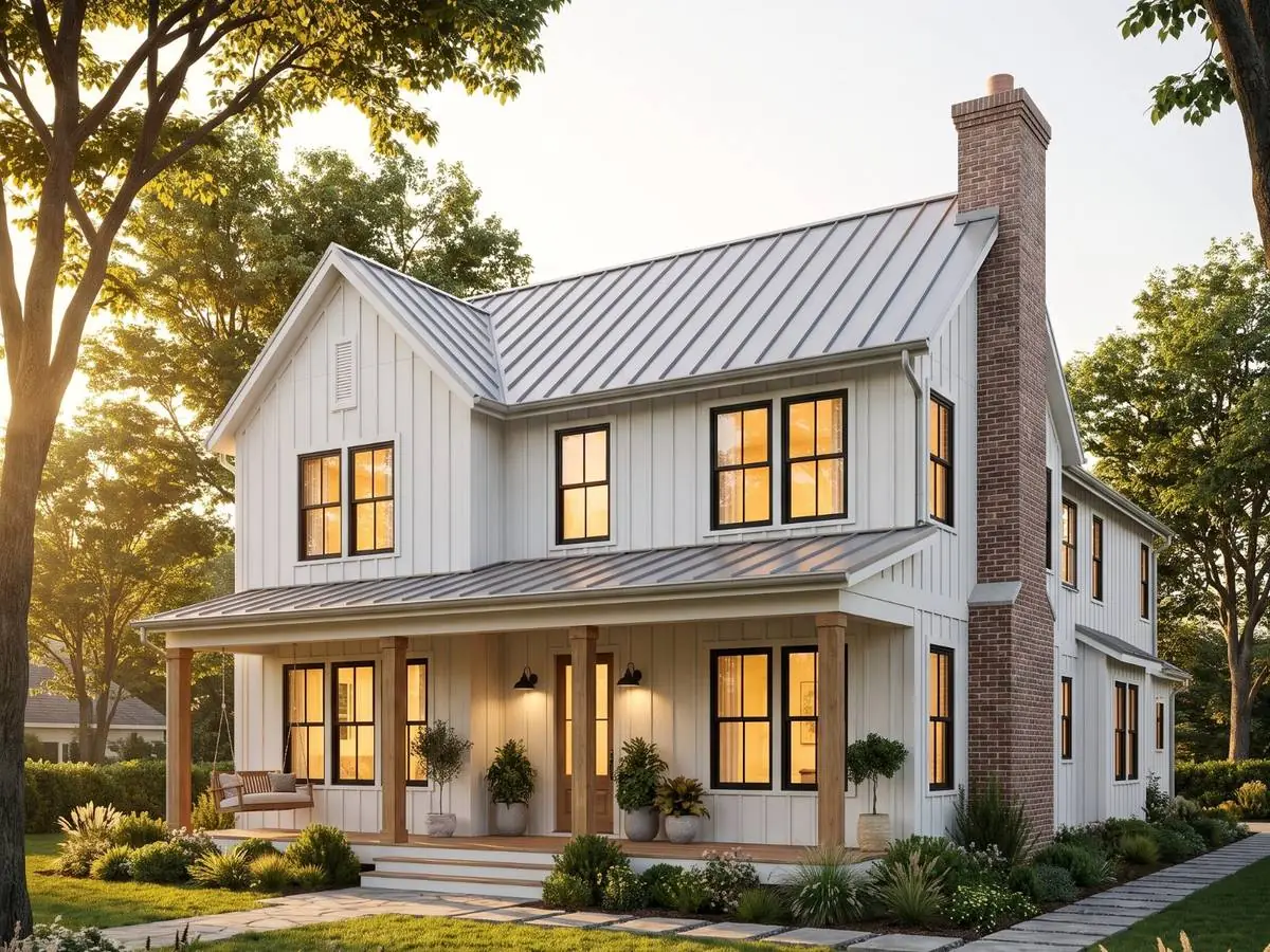 Maple Ridge model home at dusk. Artist's concept.