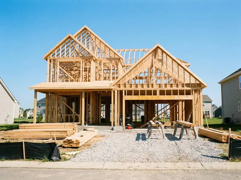 Framing underway at Maple Ridge, June 2026. Artist's concept.