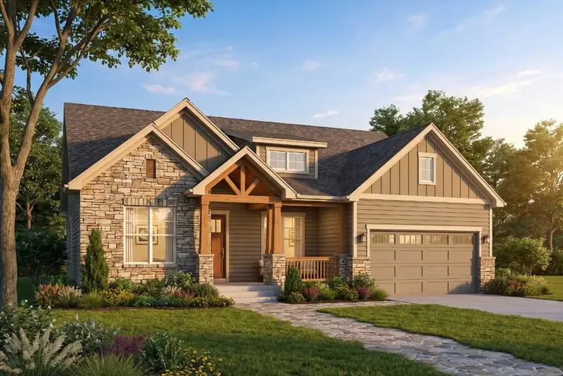 The Birchwood front elevation. Artist's concept.